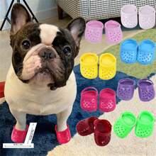 Sandalias Para Mascotas Zapatos Para Perros Para Cahorros Pequeños, Zapatillas Transpirables Con Agujero De Playa De Verano Para Perros, Accesorios De Muñeca De 18 Pulgadas - Azul - Ver 1