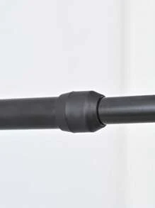 1pc Adjustable Curtain Rod, Extendable Shower Rod, Suitable For Diy Home Decoration - Black - View 6