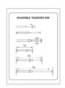 1pc Adjustable Curtain Rod, Extendable Shower Rod, Suitable For Diy Home Decoration - Black - View 9