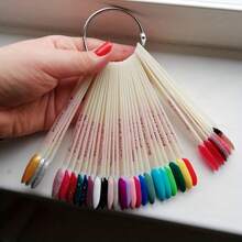 50Pcs/Pack Nail Display Tips Clear Nail Swatches Tips For Display Nail Samples Gel Polish Palette Color Chart Manicure Practicing Tools Nail Art Practice Sticks Tools Wit Ring Holder,Nail Supplies,Nail Tools,Nail Art Tools,Back To School,Nails,Nail Tools For Press On Nails - Clear - View 1