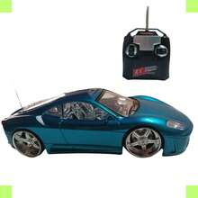 Carrinho de Controle Remoto Carro Ferrari Perfect + 3 Pihas + 1 Bateria - Azul - Visão 4