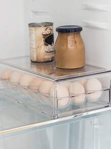 Refrigerator Egg Storage Drawer Type Box, , Stackable Egg Storage Container For Refrigerator, 1pc - Trong sáng - Xem 11