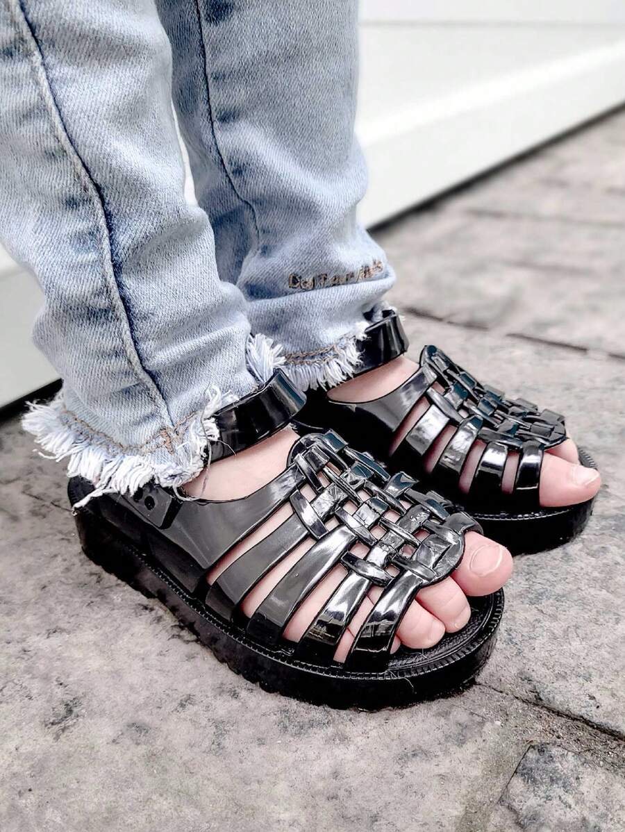 Kids Flat Sandals - màu đen - Xem 1