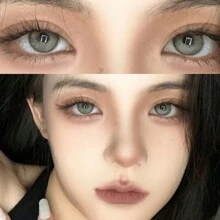EYESHARE 1 Pair Gray Iceblue Color Contact Lens For Eyes Makeup Beauty Yearly Use 14.2mmhalloween Costume Cosplay - Brown - View 5