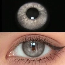 EYESHARE 1 Pair Gray Iceblue Color Contact Lens For Eyes Makeup Beauty Yearly Use 14.2mmhalloween Costume Cosplay - Brown - View 4