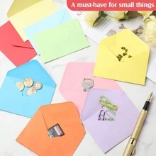 Gift Card Envelopes-100pcs Mini Envelopes, Paper Business Card Envelopes, Bulk Small Envelopes For Gift Cards, Random Colors, 4 X 2.7 Inches - Multicolor - View 3