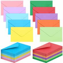 Gift Card Envelopes-100pcs Mini Envelopes, Paper Business Card Envelopes, Bulk Small Envelopes For Gift Cards, Random Colors, 4 X 2.7 Inches - Multicolor - View 8