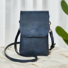 BOSTANTEN Leather Small Crossbody Bags for Women Designer Cell Phone Bag Wallet Purses Adjustable Strap - 藍色 - 查看 1