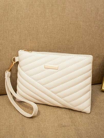 2025 New Women's Korean Version Of Fashion All-Match Embroidery Line Hand Bag Mobile Phone Bag Casual