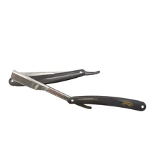 1 pieza Maquinilla de afeitar clásica plegable e intercambiable de acero inoxidable para uso doméstico y de viaje, productos y accesorios para el cabello para salón de belleza, artículos de viaje esenciales