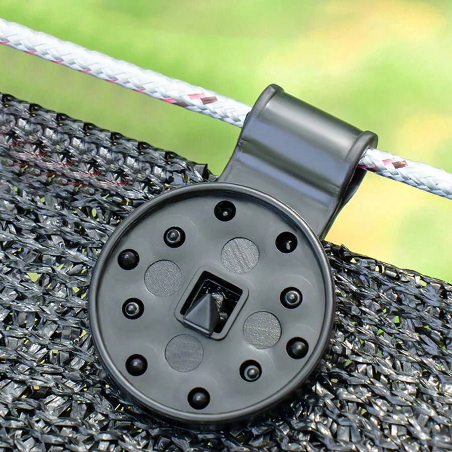 10 件裝遮陽網扣夾、遮陽網緊固件、防曬篷布固定夾、遮陽篷夾 - 黑色 - 查看 1