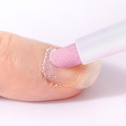 1 pièce Crayon de polissage au quartz portable, crayon réparateur de peau morte, éliminateur de cuticule, éliminateur d'huile, outil de manucure, sac, organisateur, rangement