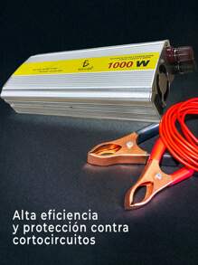 Ele-gate Inversor de Corriente 1000W – Convertidor de Onda Sinusoidal Modificada para Electrónica y Dispositivos - Plateado - Ver 2