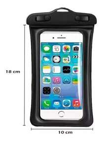 Funda Contra Agua Universal Para Celulares Sumergible IPX8 Con Flotador 6.5 Pulgadas - Negro - Ver 5