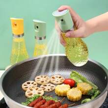 1入組油噴瓶,廚房家用燒烤橄欖可食用油推式油噴器,廚房工具,綠色 - 綠色 - 查看 1