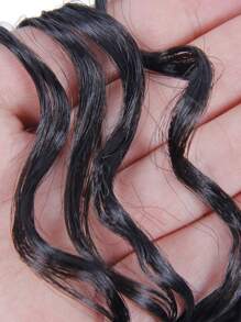 Natural Gogo Curl Crochet Hair For Natural Black Color Beach Curls Crochet Hair, Water Wave Go Go Crotchet Hair Synthetic Curly Braiding Hair Extensions (1B#) - Black - View 4