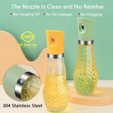 1入組油噴瓶,廚房家用燒烤橄欖可食用油推式油噴器,廚房工具,綠色 - 綠色 - 查看 3