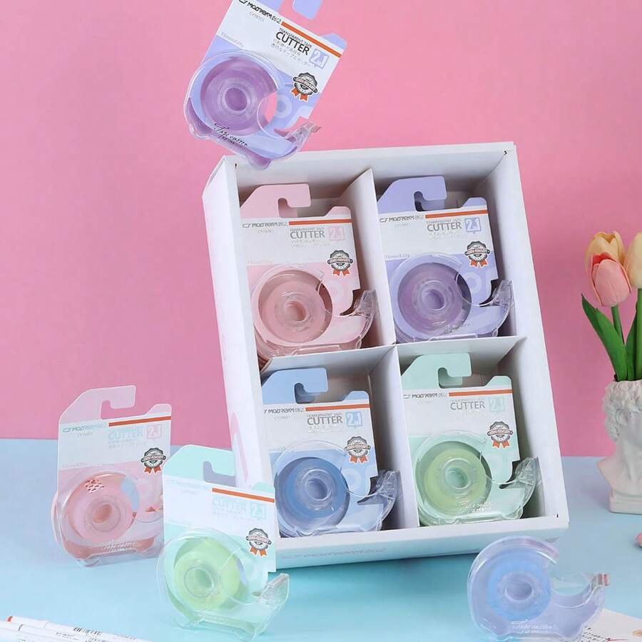 Morandi Có màu sắc Ruy băng Giá đỡ & Nhỏ bé Đồ dùng để cắt , Văn phòng phẩm Máy rút băng / Hộp đựng , Instagram Phong cách - Màu tím - Xem 1