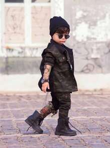 Pópidí Kids Boots - 黑色 - 查看 3