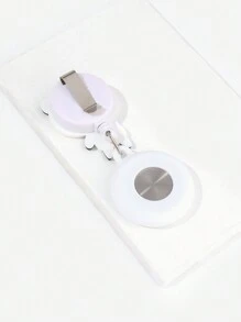 1pc Cartoon Panda Design Nurse Watch With Stretchable Strap And Accurate Timing, Clear Large Dial - White - View 4