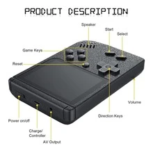 Consola de videojuegos retro con 400 juegos tipo SUP - Azul - Ver 2