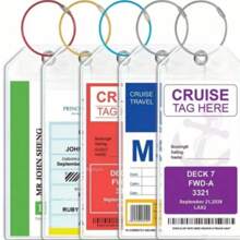 5 cái/gói Thẻ hành lý trong suốt bằng nhựa PVC, Nhãn vali du lịch kinh doanh Thẻ nhựa mềm, Hộp đựng thẻ hành trình không thấm nước Cần thiết cho hành trình - Trong sáng - Xem 1