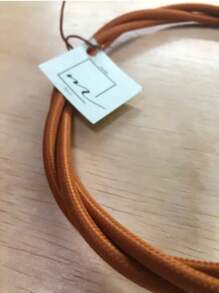 Fio/cabo Tecido C/ Interruptor e Plug Preto para Luminária E Abajur 1,50 Metros - Bronze - Visão 1