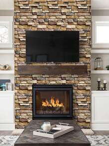 1 Pieza Papel Tapiz Retro De Ladrillo Para La Pared De Fondo De La Sala De Estar - 17.72*393.7in - Ver 5