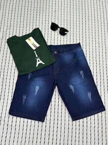 Men Two-piece Outfits - 軍綠色 - 查看 1