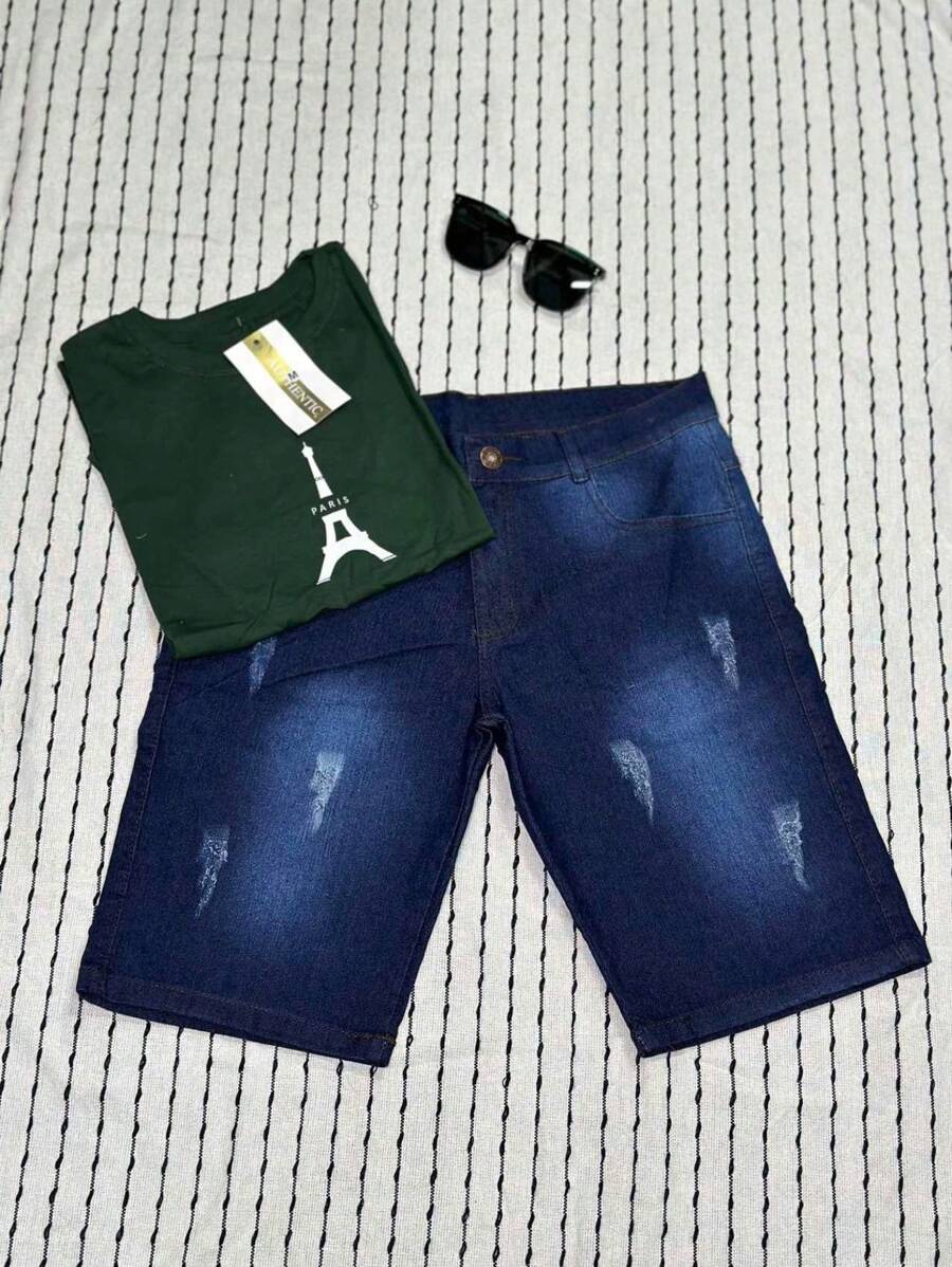 Men Two-piece Outfits - 軍綠色 - 查看 1