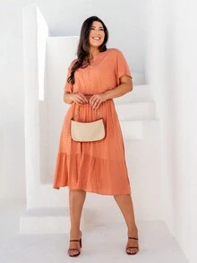 Plus Size Dresses - Naranja - Ver 3