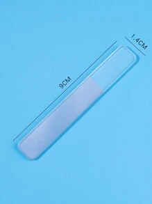 玻璃指甲銼帶盒子-玻璃脚板銼手掌足部去角質刀專業美甲和修腳產品適用於平滑簡單塑形自然指甲片 - 無色 - 查看 4