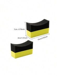 2pcs Car Tire Wash Sponge, Car Cleaner,Car Accessories - Multicolor - View 2