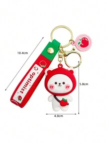 1 件时尚创意黑猫娃娃钥匙扣，可爱个性化背包吊坠