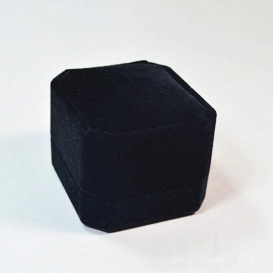 高級絨面指環盒便攜式耳環首飾盒,精美首飾收納盒