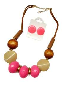 Chain Necklaces - 玫紅色 - 查看 2