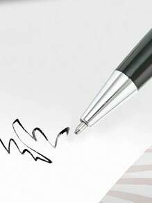 STONEGO 1PC 奢华圆珠笔，黑色中号笔尖可填充滚珠笔，书写流畅，不锈钢笔，优雅签名行政笔，礼品笔，适合男士女士、学校、办公室、商务