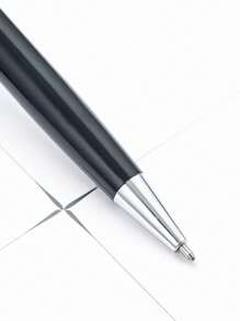 STONEGO 1PC 奢华圆珠笔，黑色中号笔尖可填充滚珠笔，书写流畅，不锈钢笔，优雅签名行政笔，礼品笔，适合男士女士、学校、办公室、商务