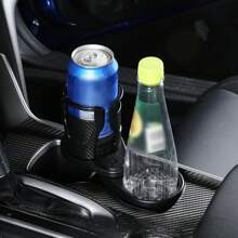 通過這個可調節的杯架擴展器來升級您的汽車內飾——非常適合戶外駕駛!此多功能水杯架可最大限度地增加您的車內存儲空間! - 黑色 - 查看 5