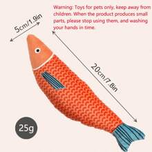 1 Pieza Juguete Interactivo Para Gatos Con Sonido De Pez De Dibujos Animados Con Diseño De Cuchillo Para Moler Dientes Y Morder, Color Al Azar