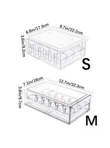 Refrigerator Egg Storage Drawer Type Box, , Stackable Egg Storage Container For Refrigerator, 1pc - Trong sáng - Xem 3