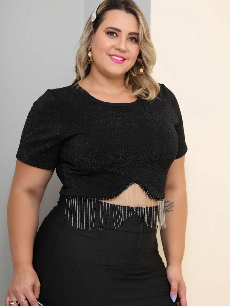 Plus Size Blouses - màu đen - Xem 1