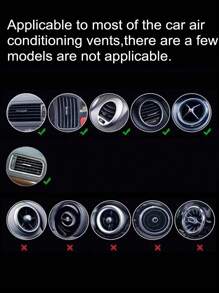 5入組水鑽裝飾花朵設計汽車出風口裝飾品 - 粉色 - 查看 9