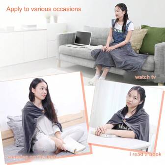 1pc Winter Usb Heated Blanket Shawl Pad For Body, Knee & Home With Temperature Control