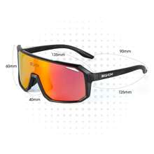 SCVCN 1 Pair Outdoor Sports Cycling Sports Glasses For Men, Suitable For Road Bike And Mountain Bike Riding, School Beach Accessories Glasses Shades Easy Comfort Casual Outfits Outdoor Cycling Glasses For Summer Beach Vacation,Outdoor,Travel - Red - View 5