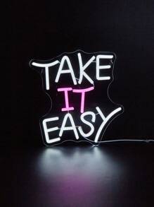 1入take It Easy形狀的led霓虹燈牆壁霓虹燈,usb供電霓虹燈,適用於臥室婚禮派對裝飾燈 - 彩色 - 查看 3