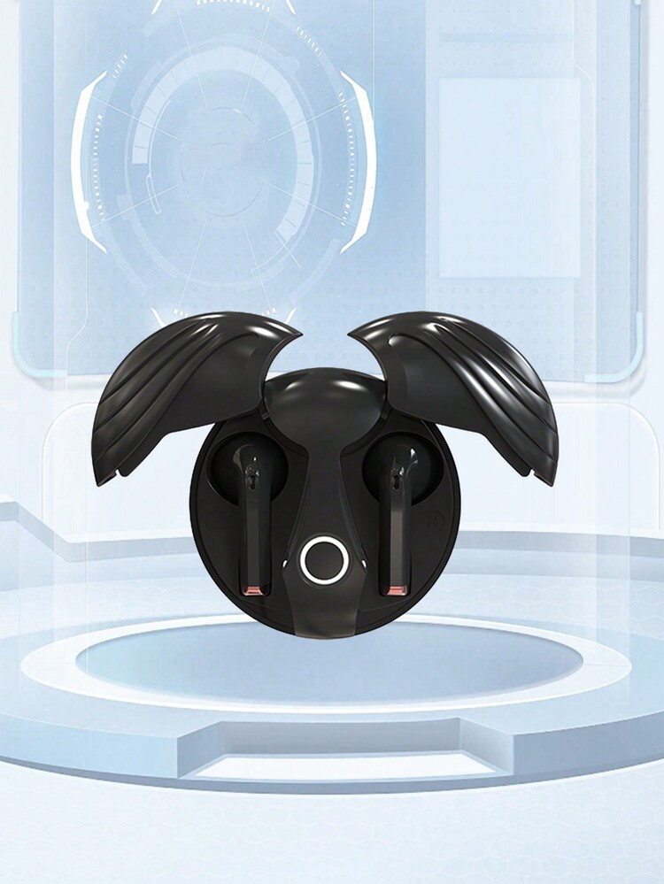 Half In-ear Surround Sound Long Battery Life Mini Wireless Earphones With Type-c Fast Charging - Black - View 1