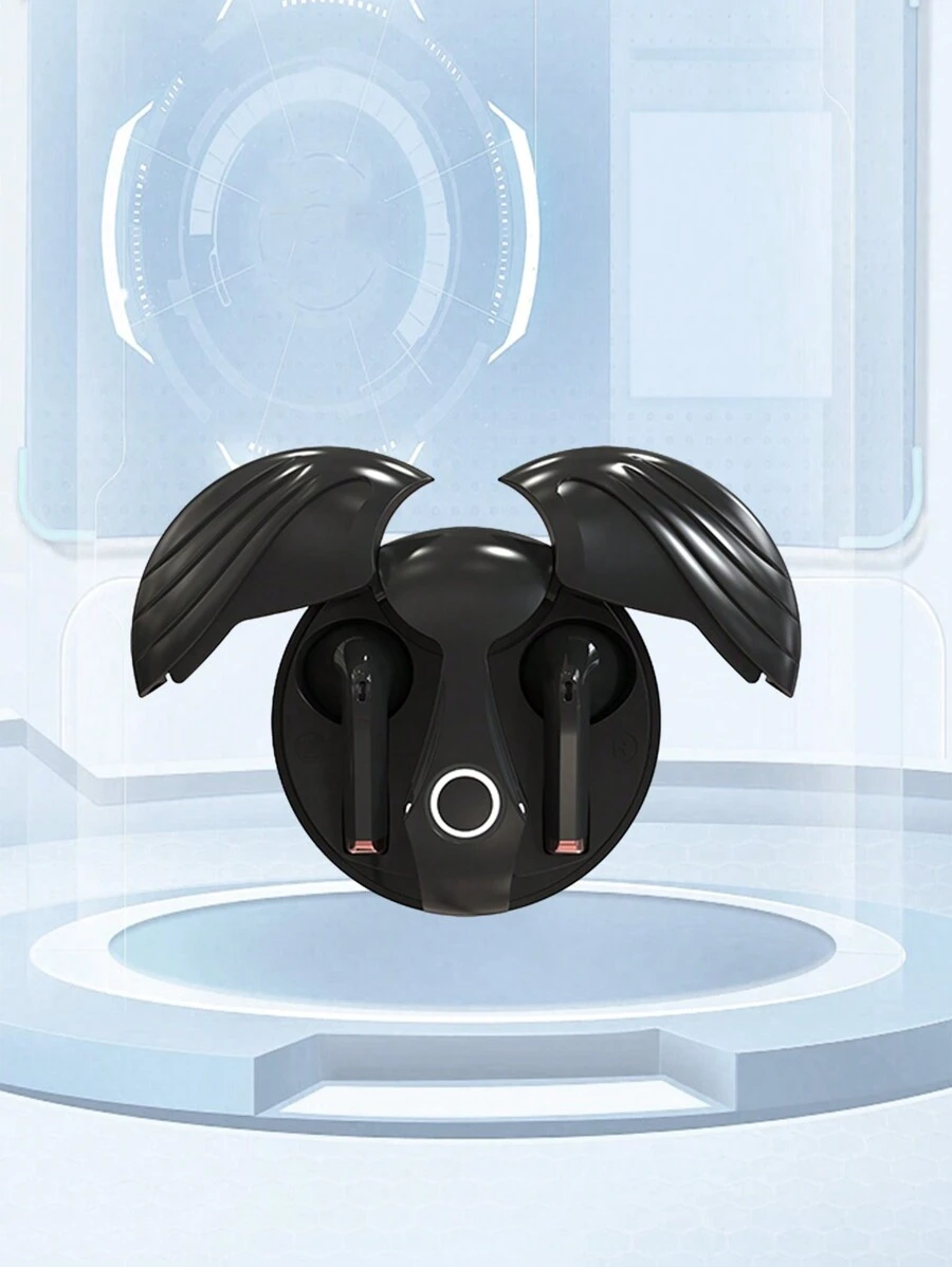 Half In-ear Surround Sound Long Battery Life Mini Wireless Earphones With Type-c Fast Charging - Black - View 1