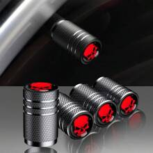 4/8Pcs Tire Valve Stem Cap Cover - Tire Air Caps Metal with Plastic Liner Corrosion Resistant Leak-Proof for Car Truck Motorcycle SUV and Bike