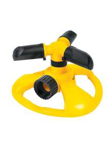 Aspersor Giratorio 3 Brazos, Chorro Fino, b/plástica, Entrada de Agua 3/4" - Amarillo - Ver 1